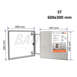 Revīzijas lūka zem flīzes BAULuke ST60x30 Revīzijas lūka zem flīzes BAULuke ST60x30