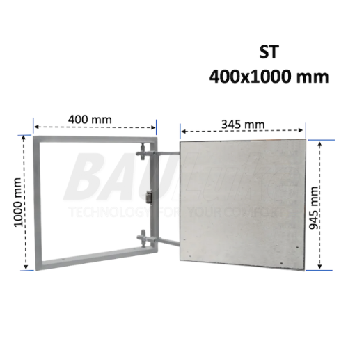 Revīzijas lūka zem flīzes BAULuke ST40x120