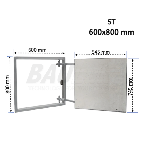 Revīzijas lūka zem flīzes BAULuke ST60x80