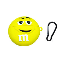 Aizsargmaciņš austiņam AirPods 1/2, M&M,s Dzeltens