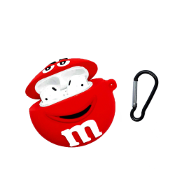 Aizsargmaciņš austiņam AirPods 1/2, M&M,s Sarkanais