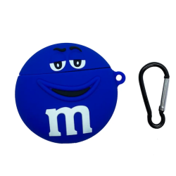 Aizsargmaciņš austiņam AirPods 1/2, M&M,s Zils