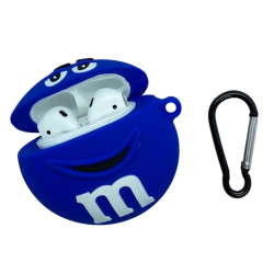 Aizsargmaciņš austiņam AirPods 1/2, M&M,s Zils