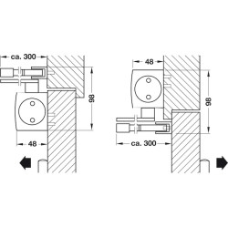Durvju pievilcējs GEZE TS 2000V līdz (100kg) Brūns krāsa. (bez pievilcēja rokturi)