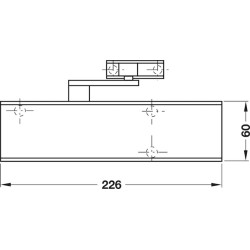 Durvju pievilcējs GEZE TS 2000V līdz (100kg) BRŪNA krāsa. (kompletkts)