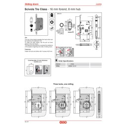 Bīdāmo durvju slēdzene AGB WAVE WS Balts ZBN Bīdāmo durvju slēdzene AGB WAVE WS Balts ZBN