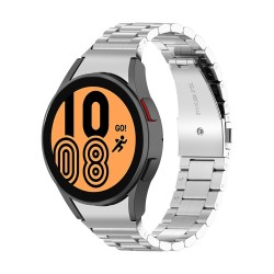 Nerūsējošā tērauda viedpulksteņa siksniņa bez spraugas Samsung Galaxy Watch 4, 5 un 6 PRO 45 mm, Sudrabs Nerūsējošā tērauda viedpulksteņa siksniņa bez spraugas Samsung Galaxy Watch 4, 5 un 6 PRO 45 mm, Sudrabs
